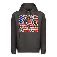Smoke cowhide amerikan flag Premium Hoodie - TumblerDesignByShophia