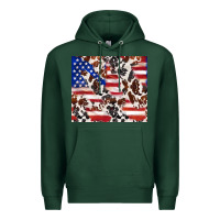 Sports Green cowhide amerikan flag Premium Hoodie - TumblerDesignByShophia
