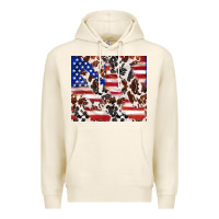 Tofu cowhide amerikan flag Premium Hoodie - TumblerDesignByShophia