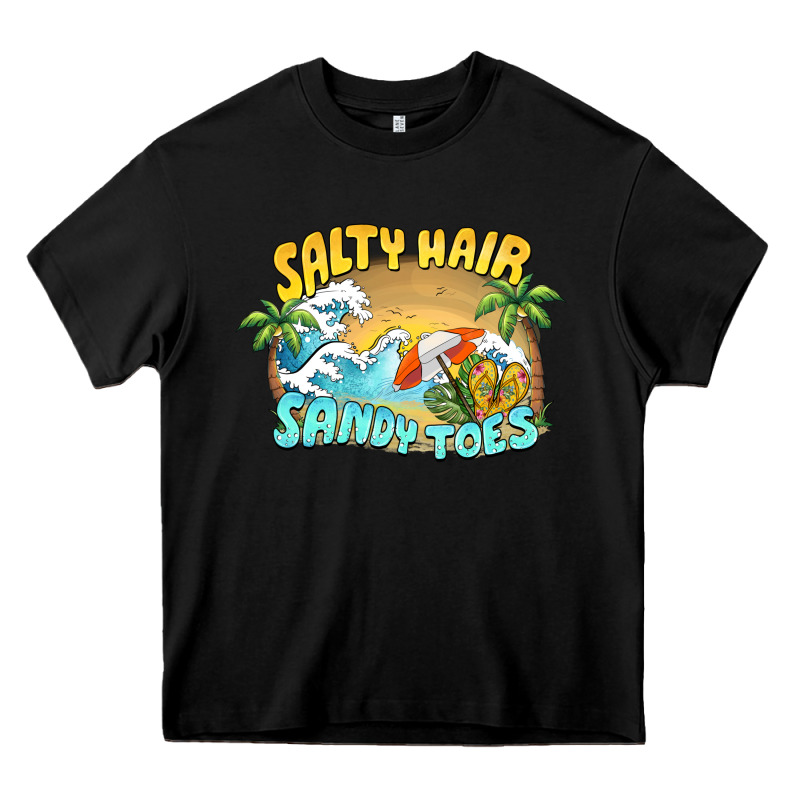 Salty Hair Sandy Toes Summer Heavy Core Tee by BarkalooDesign | Teevron