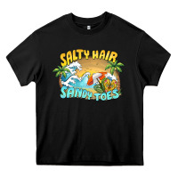 Black salty hair sandy toes summer Heavy Core Tee - BarkalooDesign