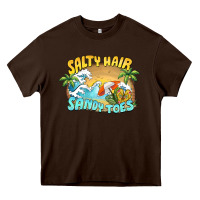 Chocolate Brown salty hair sandy toes summer Heavy Core Tee - BarkalooDesign