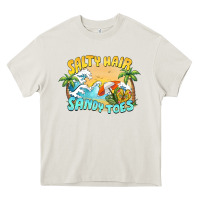 Cream salty hair sandy toes summer Heavy Core Tee - BarkalooDesign