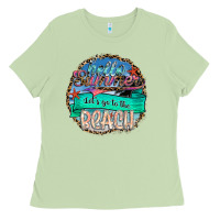 Matcha Hello Summer Let's Go To The Beach Ladies Tee - SublimationCraftShop