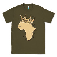 Army Green africa with crown Classic Tee - MaliasSmallBusiness