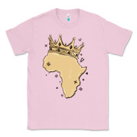 Bubblegum Pink africa with crown Classic Tee - MaliasSmallBusiness