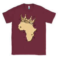 Burgundy africa with crown Classic Tee - MaliasSmallBusiness