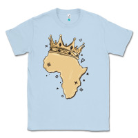 Dusty Blue africa with crown Classic Tee - MaliasSmallBusiness