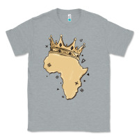 Heather Grey africa with crown Classic Tee - MaliasSmallBusiness