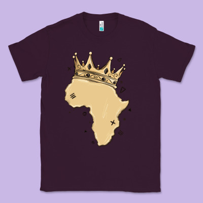 Africa With Crown Classic Tee Designed By Maliassmallbusiness