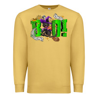 Antique Gold Boo! with black cat Halloween Premium Sweatshirt - NancyCooperArtShop