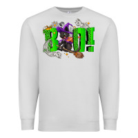 Dove Grey Boo! with black cat Halloween Premium Sweatshirt - NancyCooperArtShop