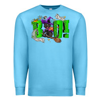 Ocean Blue Boo! with black cat Halloween Premium Sweatshirt - NancyCooperArtShop