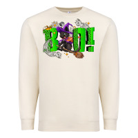 Sandshell Boo! with black cat Halloween Premium Sweatshirt - NancyCooperArtShop