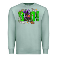 Seafoam Boo! with black cat Halloween Premium Sweatshirt - NancyCooperArtShop