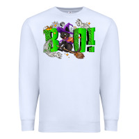 White Boo! with black cat Halloween Premium Sweatshirt - NancyCooperArtShop
