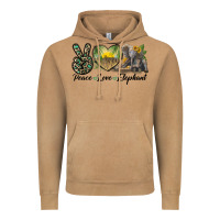 Vintage Camel Peace Love Elephant Vintage Hoodie - LillyAllenDesigns
