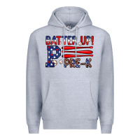 Heather Grey batter up pre k Premium Hoodie - JahusDesignShop