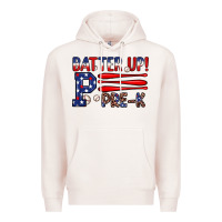 Pale Pink batter up pre k Premium Hoodie - JahusDesignShop