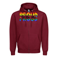 Burgundy proud to be me Zipper Hoodie - Artiststas