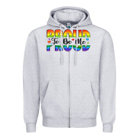 Heather Grey proud to be me Zipper Hoodie - Artiststas
