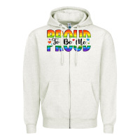 Oatmeal Heather proud to be me Zipper Hoodie - Artiststas