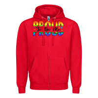 Red proud to be me Zipper Hoodie - Artiststas