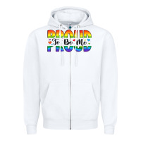 White proud to be me Zipper Hoodie - Artiststas