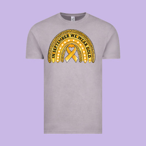 Childhood Cancer Awareness Rainbow Vintage Tee Designed By Jasminsmagicworld