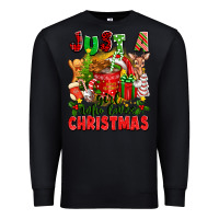 Black just a girl who loves christmas Premium Sweatshirt - texasbilliewilder