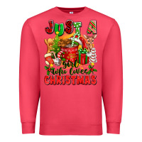Cardinal just a girl who loves christmas Premium Sweatshirt - texasbilliewilder