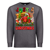 Charcoal Heather just a girl who loves christmas Premium Sweatshirt - texasbilliewilder