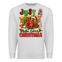 Dove Grey just a girl who loves christmas Premium Sweatshirt - texasbilliewilder