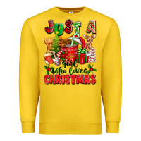 Lemon just a girl who loves christmas Premium Sweatshirt - texasbilliewilder