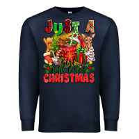 Navy just a girl who loves christmas Premium Sweatshirt - texasbilliewilder