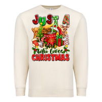 Sandshell just a girl who loves christmas Premium Sweatshirt - texasbilliewilder