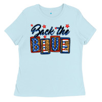 Baby Blue Back the blue Ladies Tee - Neo Western