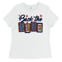 White Back the blue Ladies Tee - Neo Western