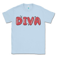 Dusty Blue diva Classic Tee - MaliasSmallBusiness