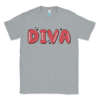 Heather Grey diva Classic Tee - MaliasSmallBusiness