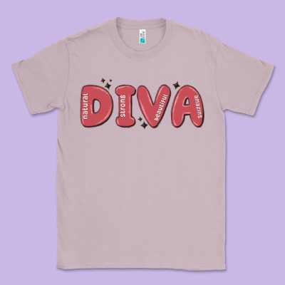 Diva Classic Tee Designed By Maliassmallbusiness