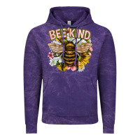Cloud Purple bee kind Vintage Hoodie - NancyCooperArtShop
