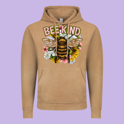 Bee Kind Vintage Hoodie Designed By Nancycooperartshop
