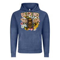 Vintage Denim bee kind Vintage Hoodie - NancyCooperArtShop