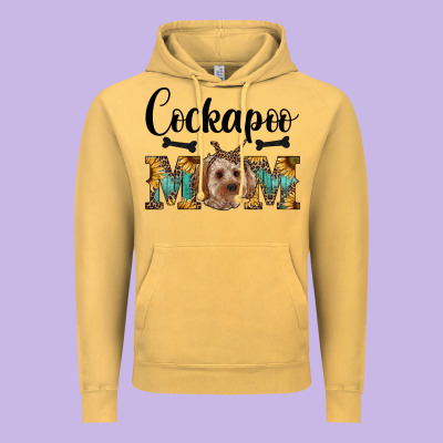 Western Cockapoo Mom Vintage Hoodie Designed By Ranaportraitstore