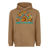 Toasted Coconut Gobble Til You Wobble with Rainbow Heavyweight Hoodie - texasbilliewilder