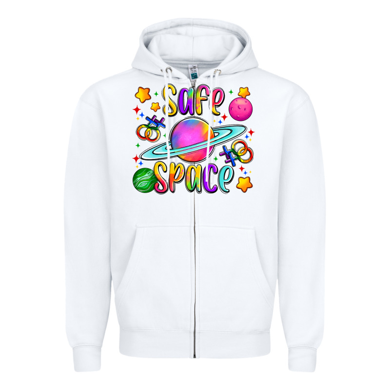 Safe Space Zipper Hoodie by Artiststas | Teevron