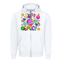 White safe space Zipper Hoodie - Artiststas