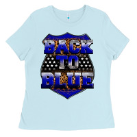 Baby Blue Back the blue Ladies Tee - Neo Western