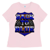 Bubblegum Pink Back the blue Ladies Tee - Neo Western